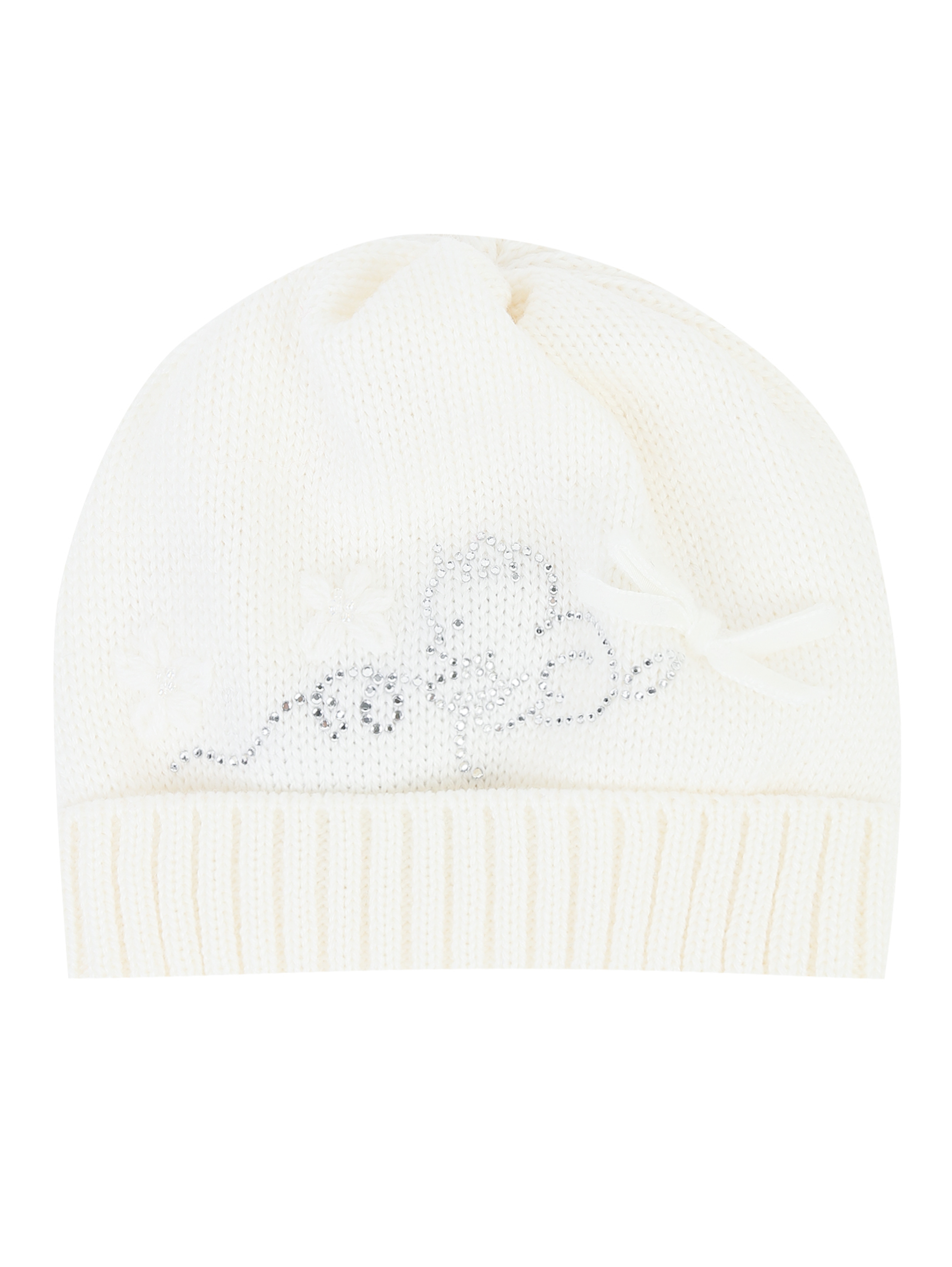 Шапка из шерсти с аппликацией