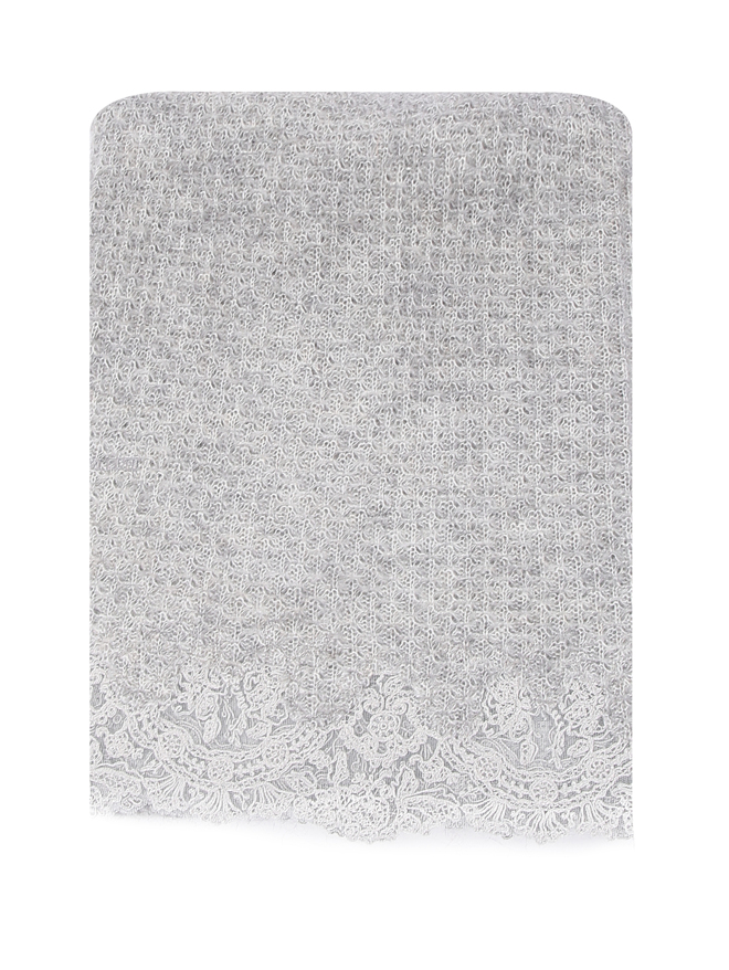 Ermanno Scervino Шаль с мохером и кружевом