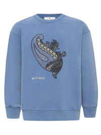 Etro Свитшот из хлопка с вышивкой