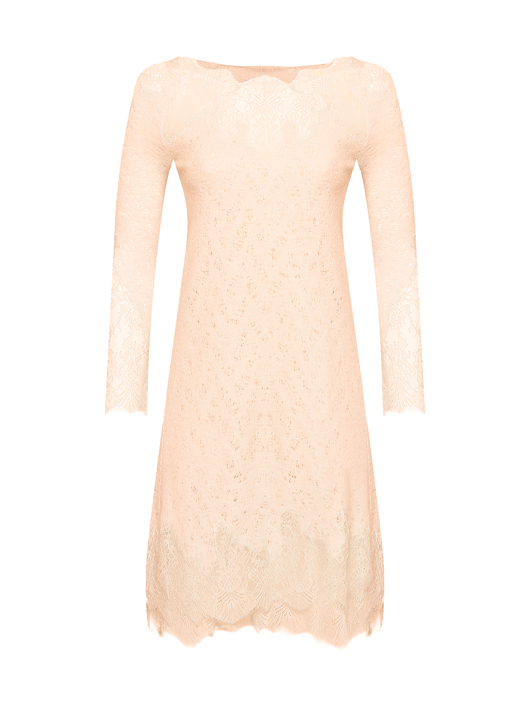 Ermanno Scervino Платье из шерсти с кружевом