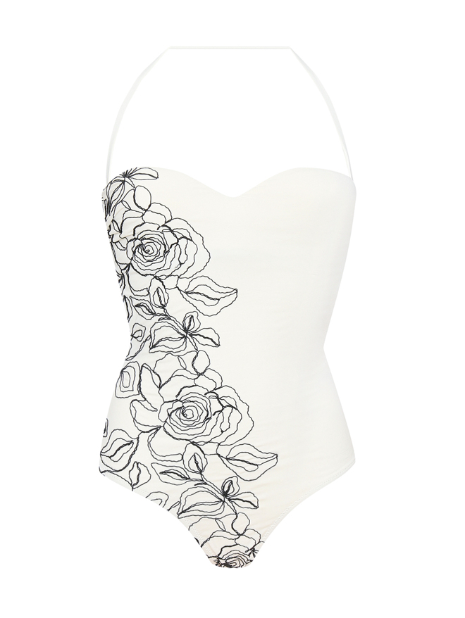 Ermanno Scervino Купальник слитный с вышивкой
