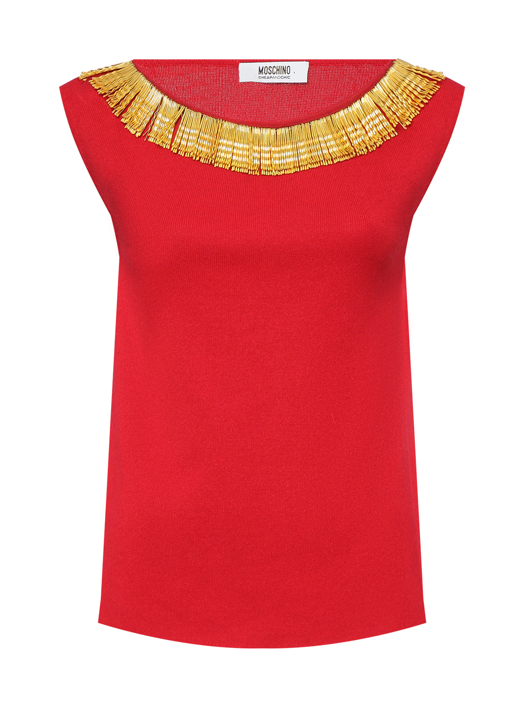 Moschino Cheap&Chic Трикотажный топ с декором