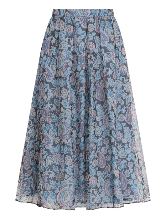 Weekend Max Mara Юбка из шелка с узором