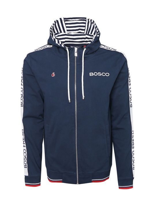 BOSCOBOSCO Толстовка из хлопка на молнии с капюшоном