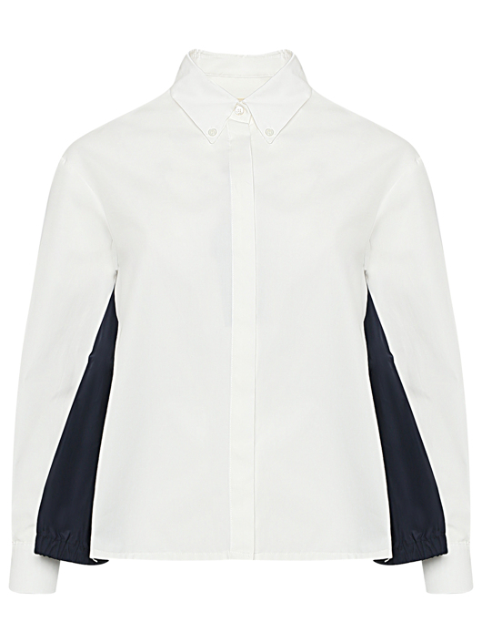 Weekend Max Mara Рубашка из хлопка с контрастной отделкой