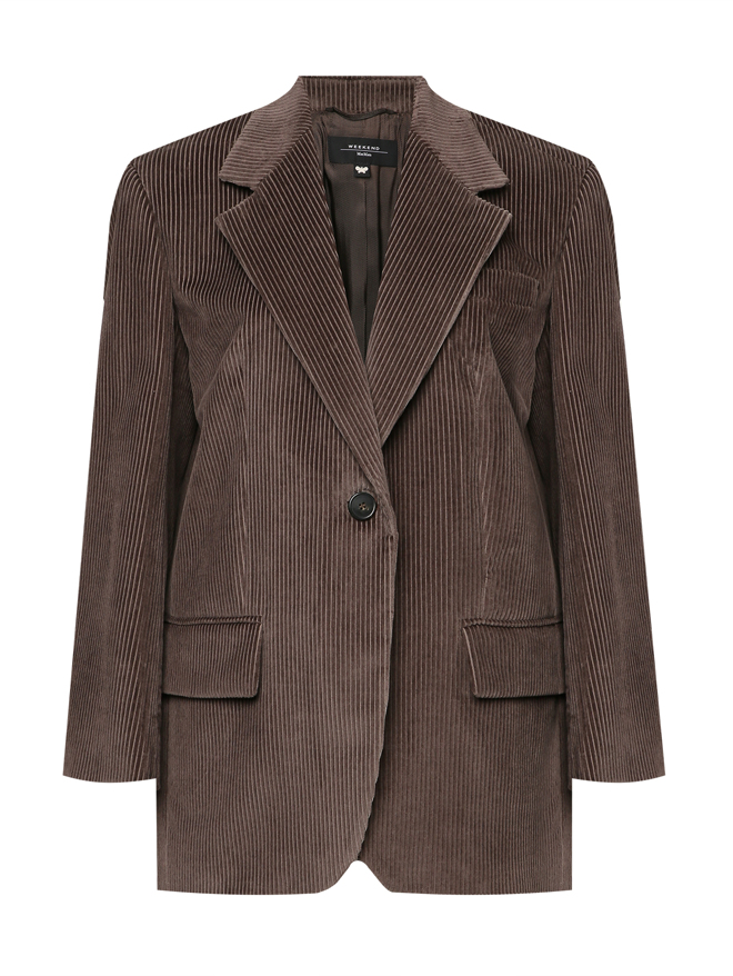 Weekend Max Mara Вельветовый однобортный жакет