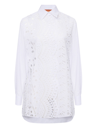 Ermanno Scervino Блуза из хлопка с кружевом