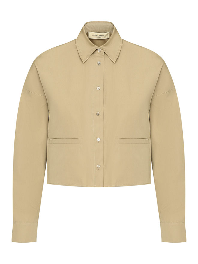 Weekend Max Mara Укороченная рубашка с карманами