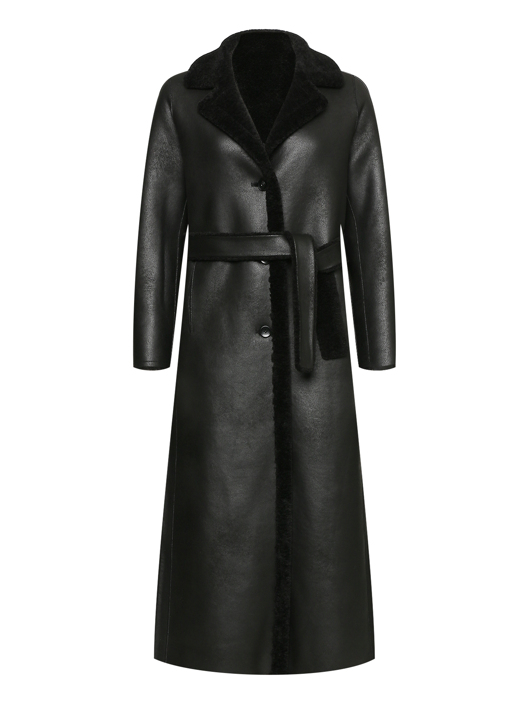 Forte Dei Marmi Couture Двусторонняя дубленка с поясом