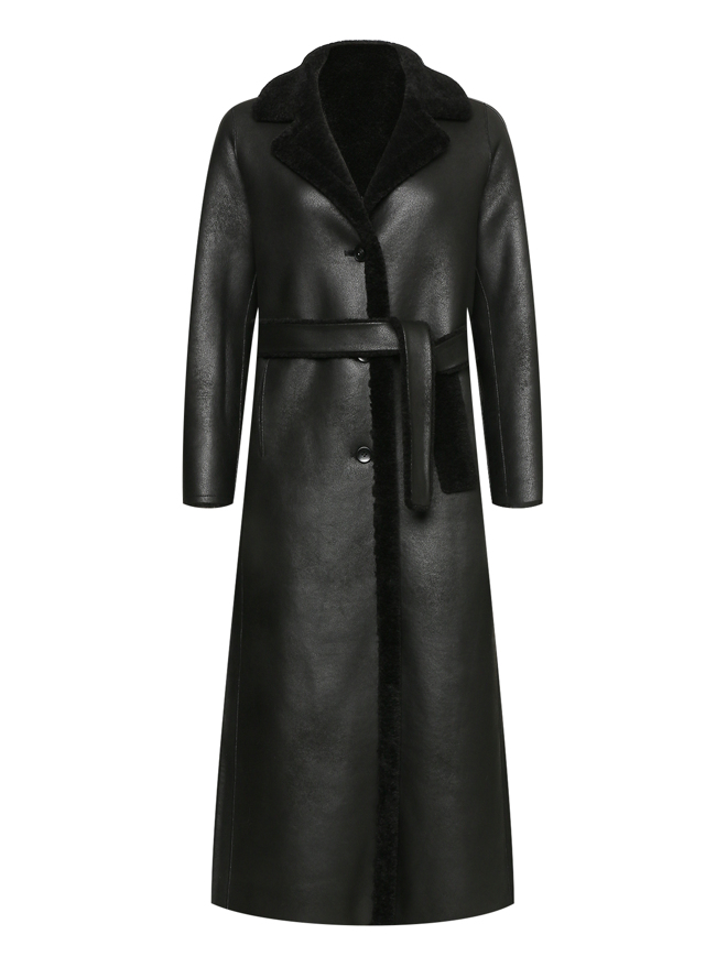 Forte Dei Marmi Couture Двусторонняя дубленка с поясом