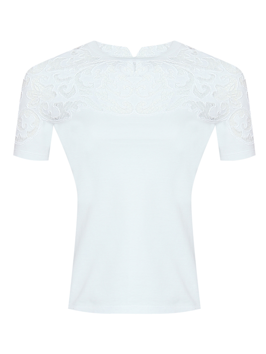Ermanno Scervino Футболка из хлопка с вышивкой