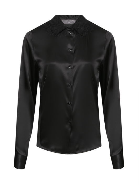 Ermanno Scervino Шелковая блузка с кружевом