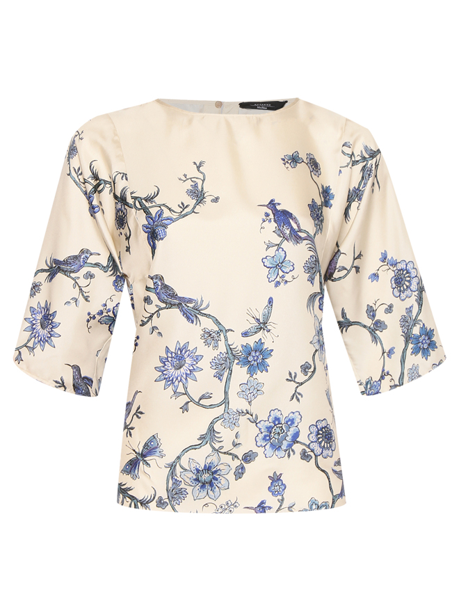 Weekend Max Mara Блуза из шелка с узором