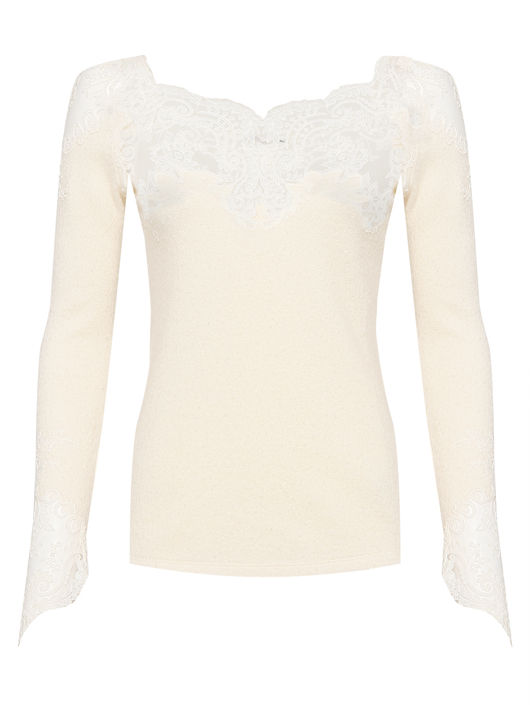 Ermanno Scervino Джемпер с кружевными элементами