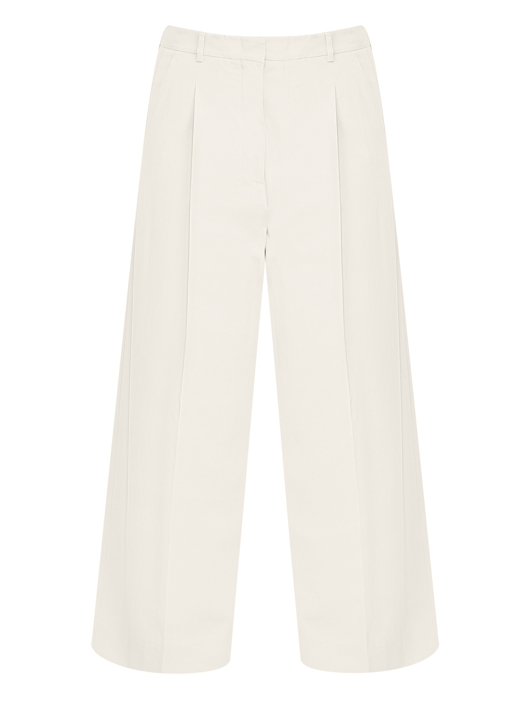 Weekend Max Mara Широкие брюки из хлопка и льна