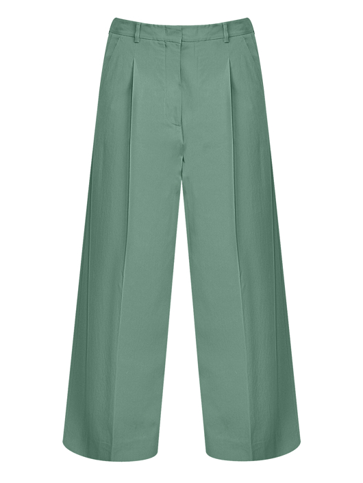 Weekend Max Mara Широкие брюки из хлопка и льна