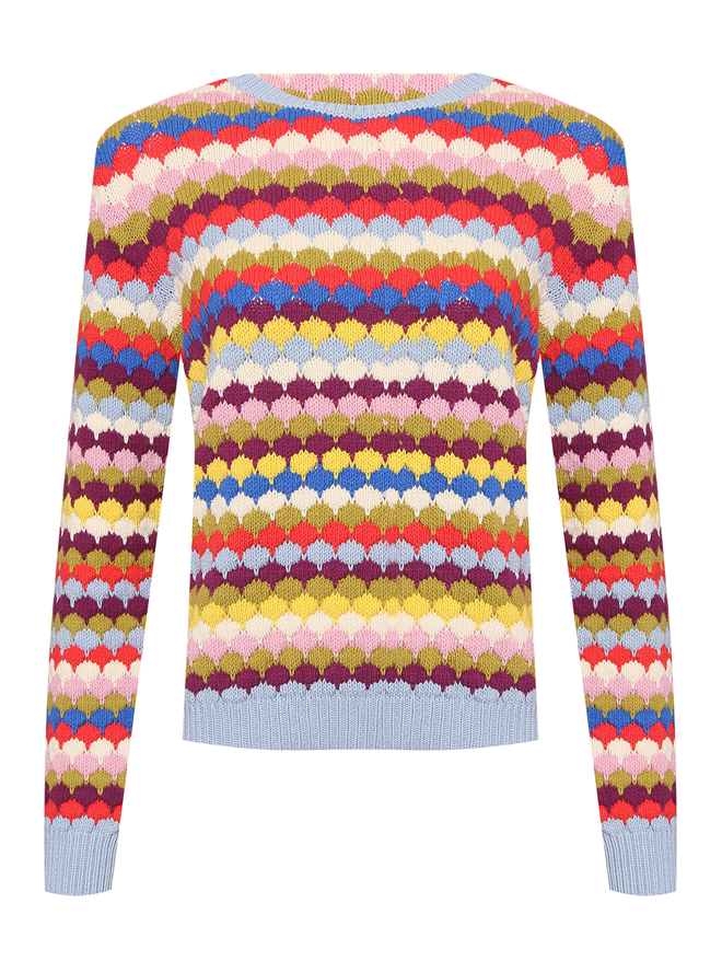 Weekend Max Mara Джемпер из смешанного хлопка с узором