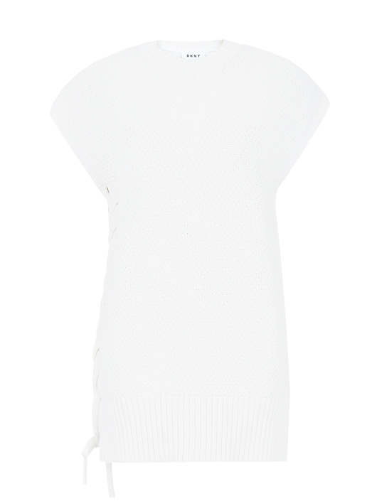 DKNY Удлиненный топ крупной вязки