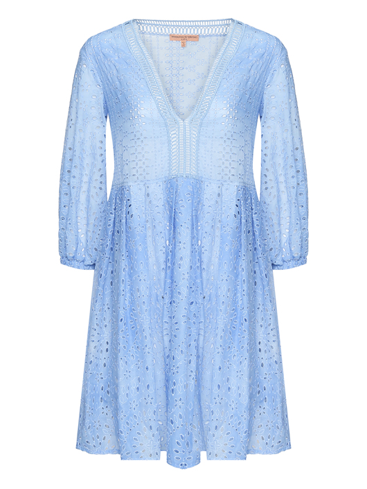 Ermanno Scervino Платье из хлопка с вышивкой ришелье