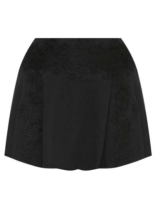 Ermanno Scervino Мини-юбка из хлопка с кружевными вставками