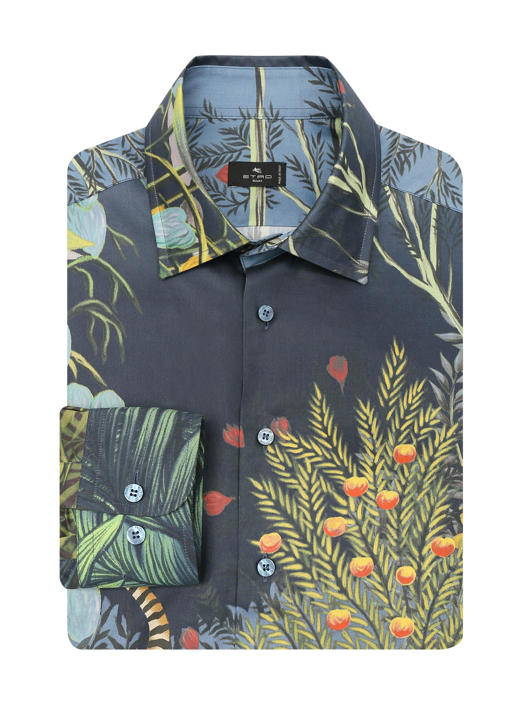 Etro Рубашка из хлопка с узором