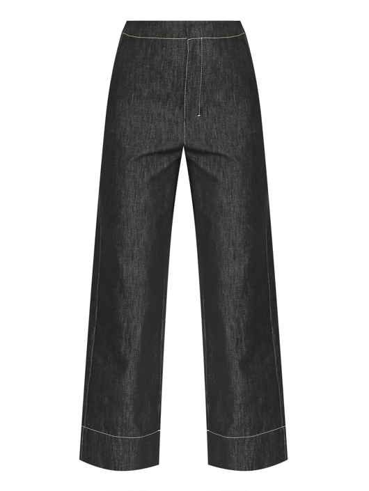 Max Mara Брюки из хлопка с контрастной строчкой