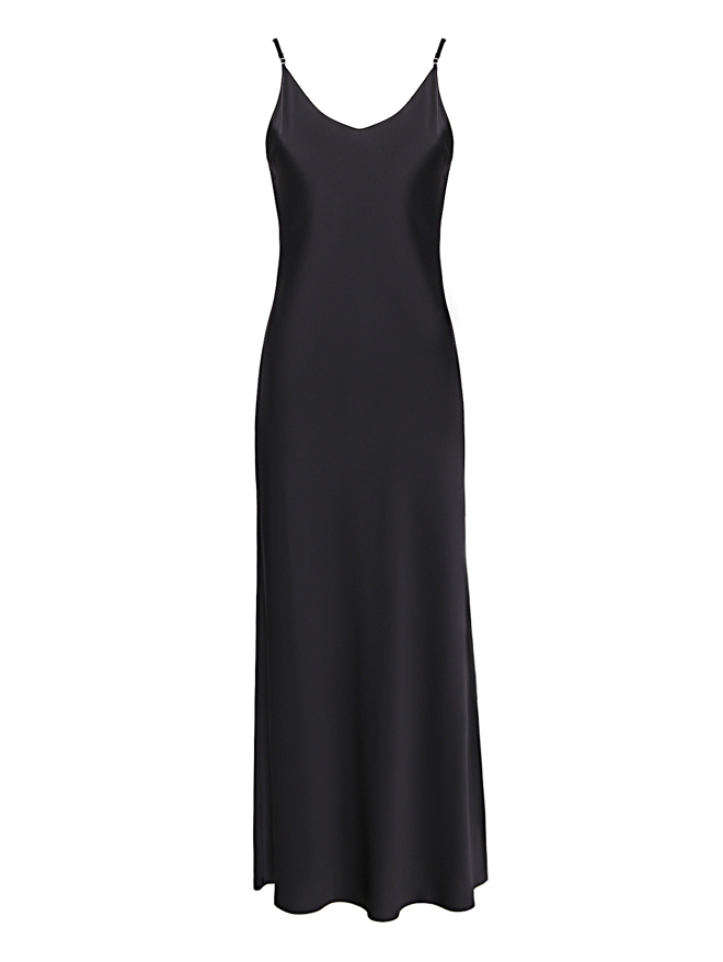 Allude Платье-макси из шелка на бретельках