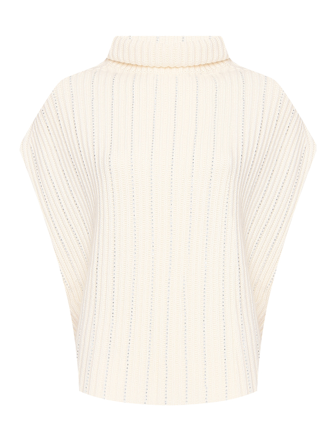 Allude Жилетка из шерсти и кашемира декорированный стразами