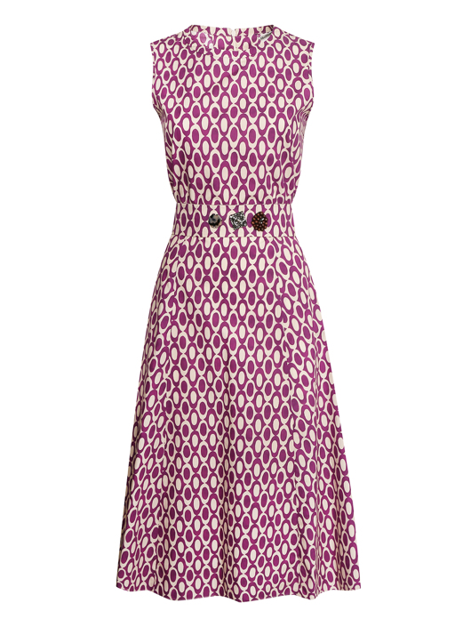 Max Mara Платье из хлопка с поясом