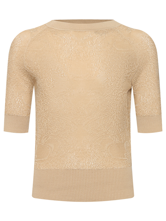 Ermanno Scervino Джемпер из хлопка с короткими рукавами