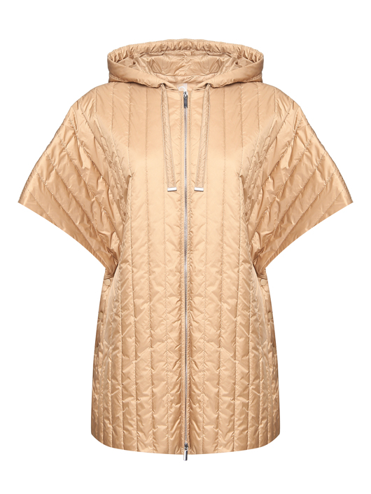 Marina Rinaldi Стеганное пончо с капюшоном