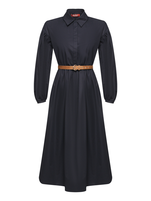 Max Mara Платье из хлопка с ремнем