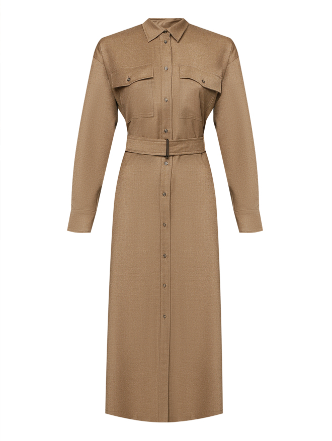 Weekend Max Mara Платье-рубашка из шерсти