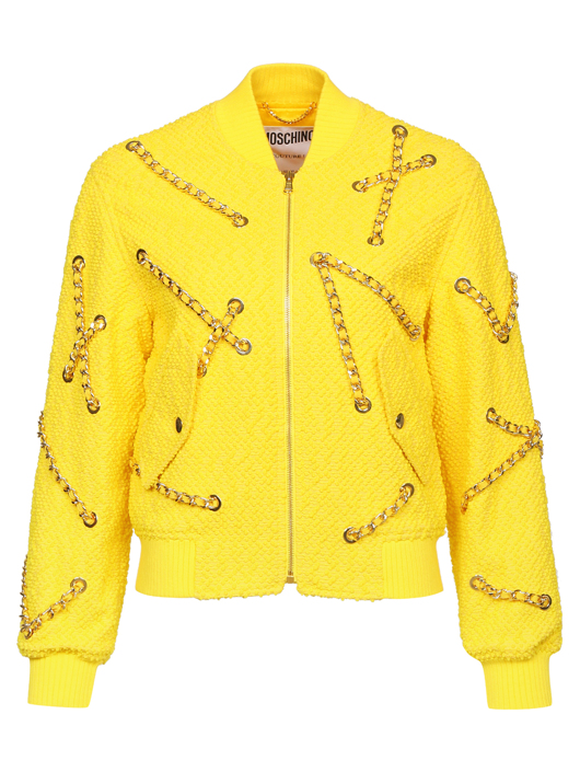 Moschino Couture Бомбер из хлопка с контрастной фурнитурой