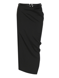 Sportmax Юбка с разрезом и поясом