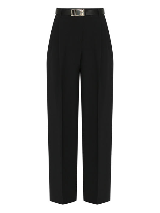 Max Mara Брюки прямого кроя с ремнем