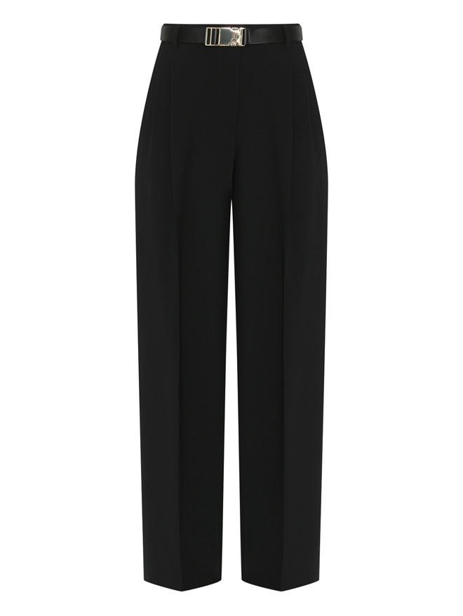 Max Mara Брюки прямого кроя с ремнем