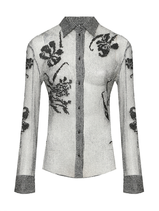 Ermanno Scervino Блуза из шелка с узором