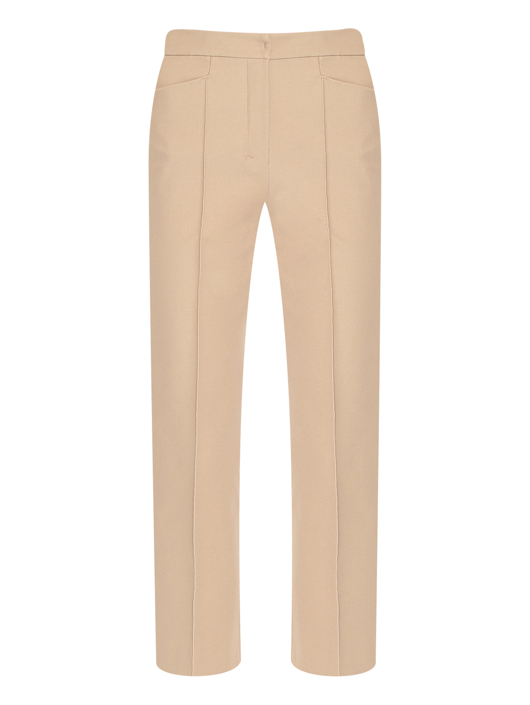 Max Mara Брюки из смешанного хлопка со стрелками