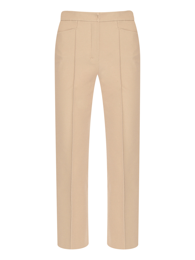 Max Mara Брюки из смешанного хлопка со стрелками