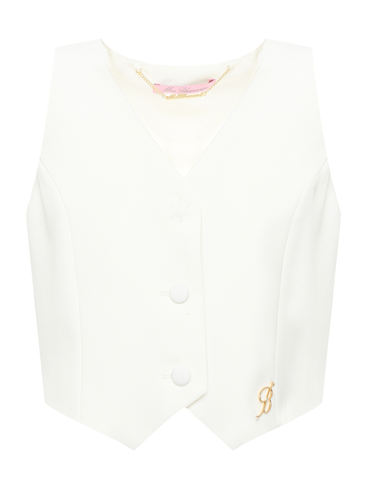 Miss Blumarine Жилет в комплекте с брошью