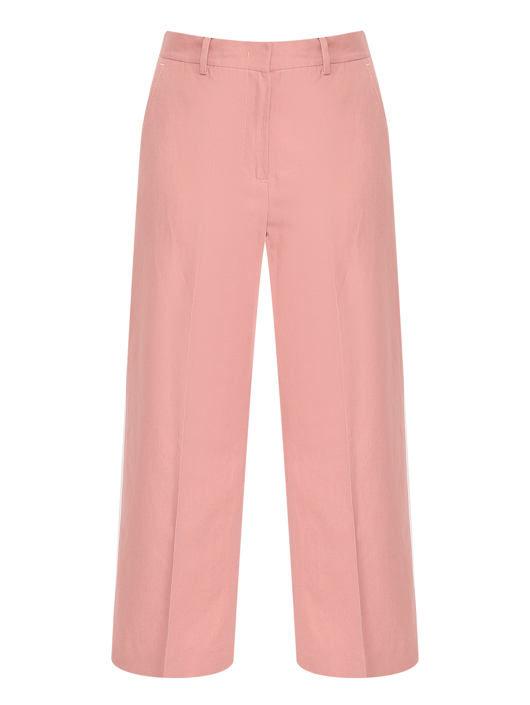 Weekend Max Mara Широкие брюки из хлопка и льна