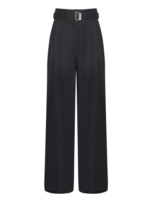 Max Mara Брюки из льна с поясом