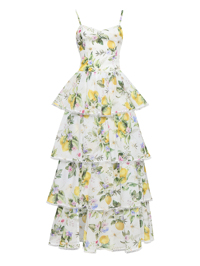 Positano Couture Платье-макси из льна и хлопка