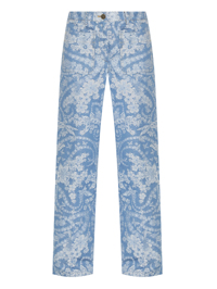 Etro Брюки из хлопка и льна с узором