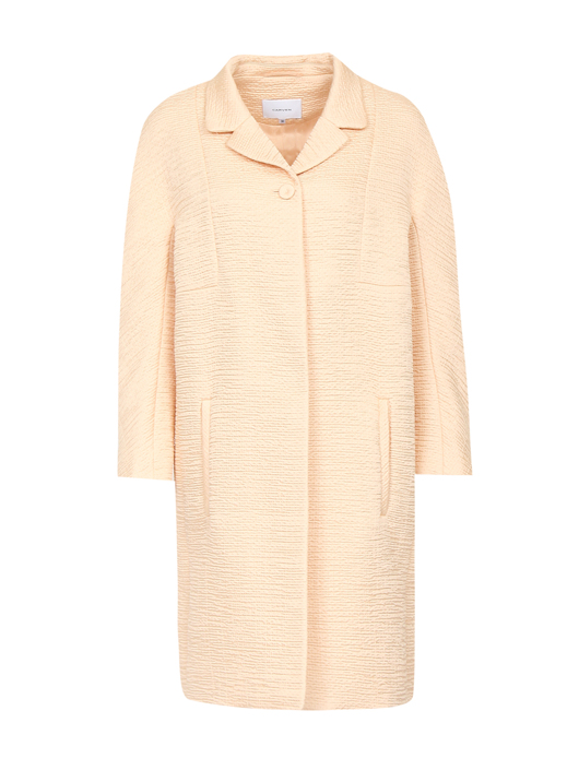 Carven Однобортное пальто из фактурной ткани