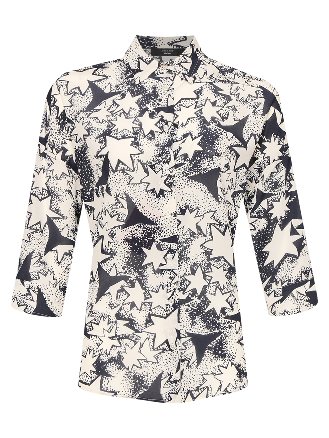 Weekend Max Mara Блуза из шелка с узором