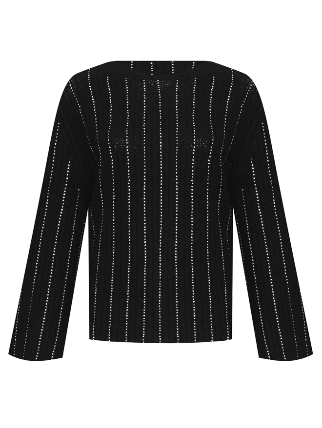 Allude Джемпер из шерсти и кашемира декорированный стразами
