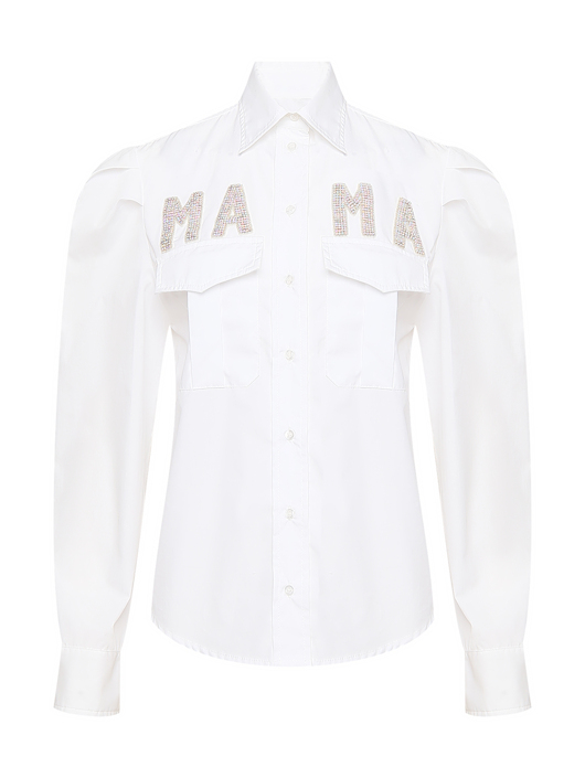 Forte Dei Marmi Couture Рубашка из хлопка со стразами