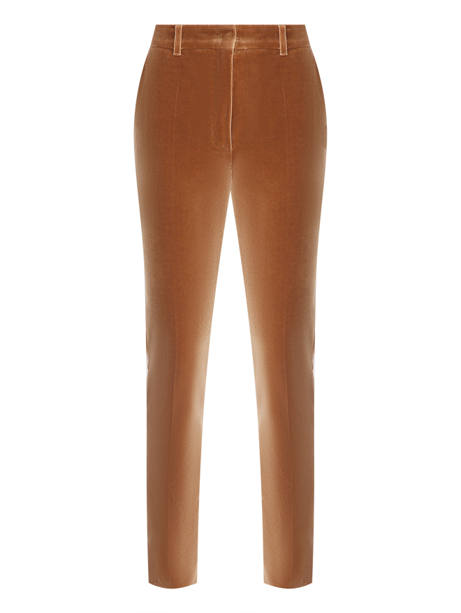 Max Mara Бархатные брюки прямого кроя